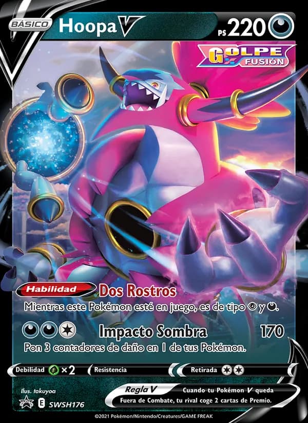 Hoopa V card in Spanish
