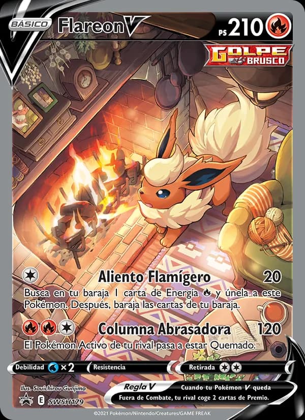 Flareon V card in Spanish