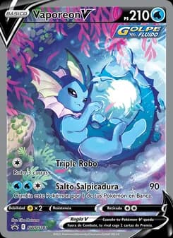Vaporeon V card in Spanish