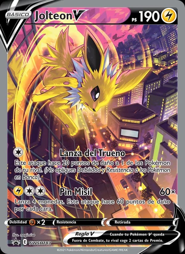 Jolteon V card in Spanish