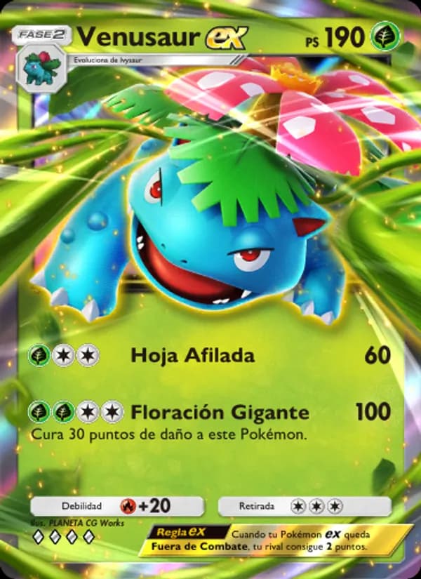 Venusaur ex card in Spanish