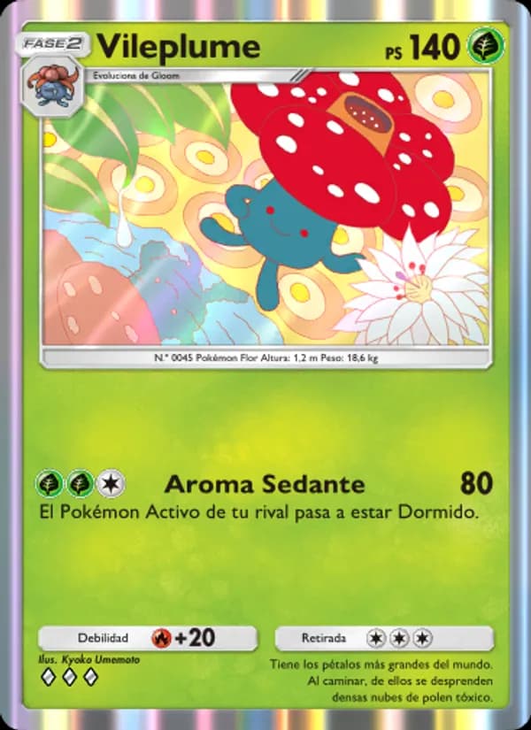 Vileplume card in Spanish