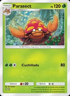 Parasect card in Spanish