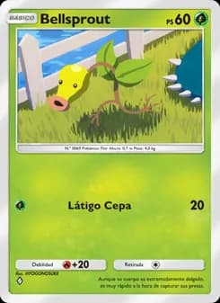 Bellsprout card in Spanish
