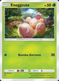 Exeggcute card in Spanish
