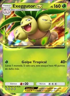 Exeggutor ex card in Spanish
