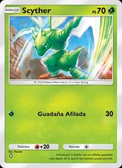 Scyther card in Spanish