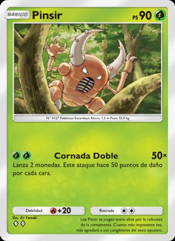 Pinsir card in Spanish