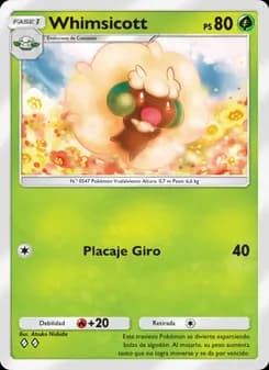 Whimsicott card in Spanish