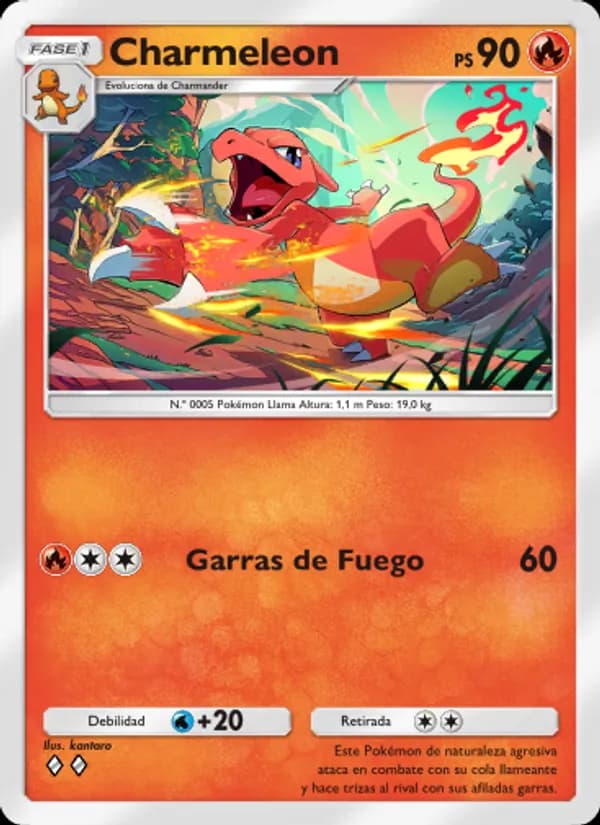 Charmeleon card in Spanish