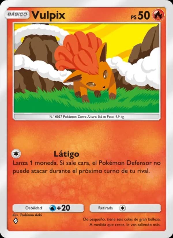 Vulpix card in Spanish