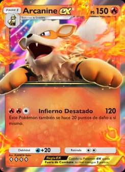 Arcanine ex card in Spanish