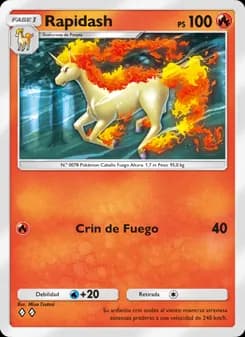 Rapidash card in Spanish