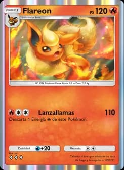 Flareon card in Spanish