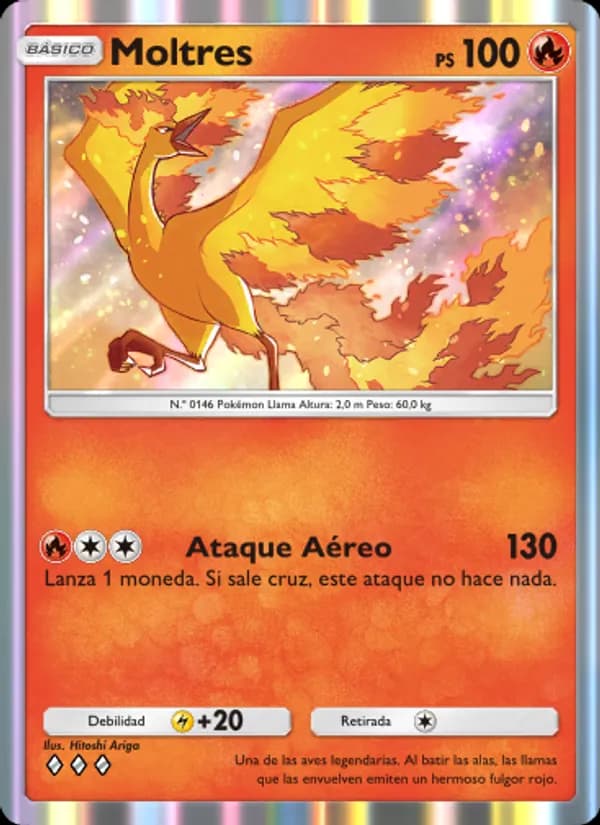 Moltres card in Spanish