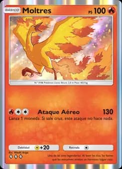 Moltres card in Spanish