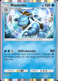 Blastoise card in Spanish