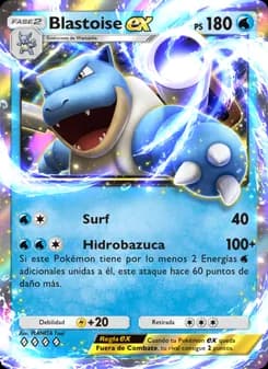 Blastoise ex card in Spanish