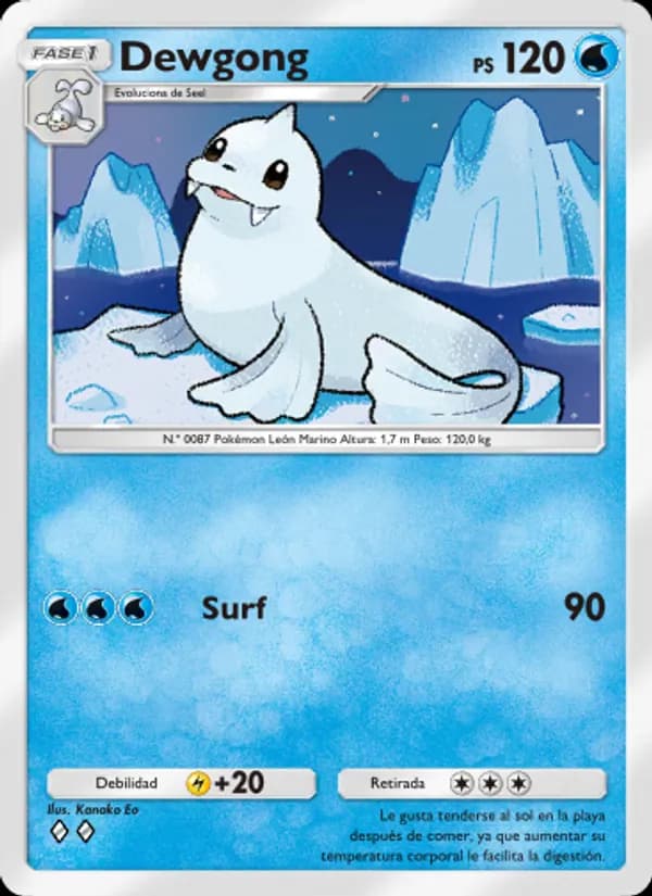 Dewgong card in Spanish