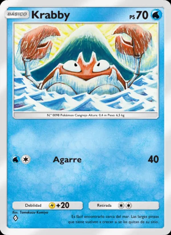 Krabby card in Spanish