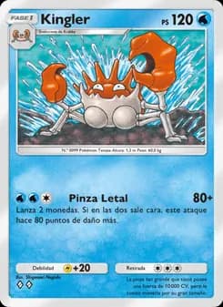 Kingler card in Spanish