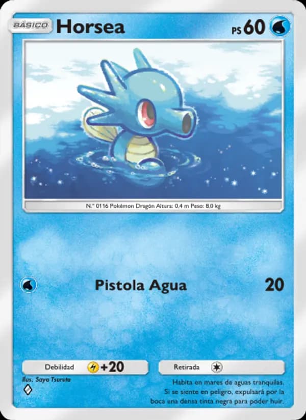 Horsea card in Spanish