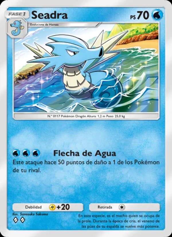 Seadra card in Spanish