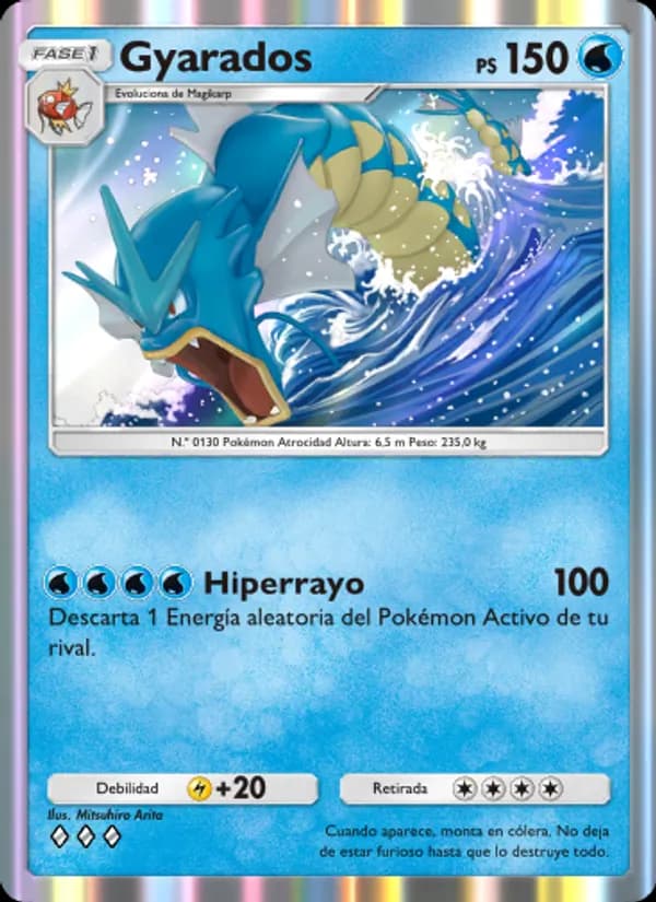 Gyarados card in Spanish