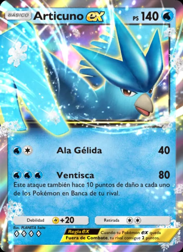 Articuno ex card in Spanish