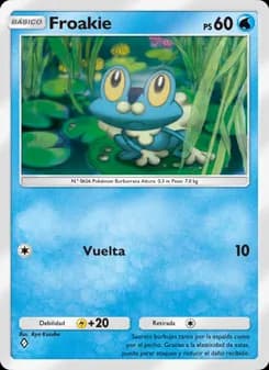 Froakie card in Spanish