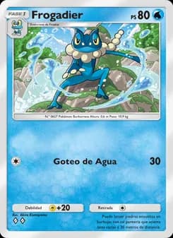 Frogadier card in Spanish