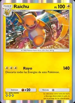 Raichu card in Spanish