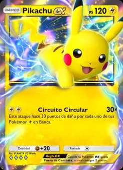 Pikachu ex card in Spanish