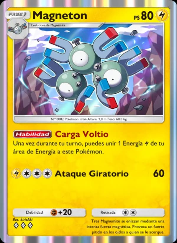 Magneton card in Spanish
