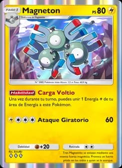 Magneton card in Spanish