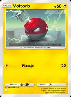 Voltorb card in Spanish