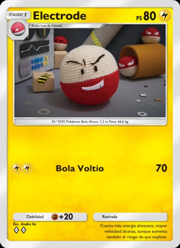 Electrode card in Spanish