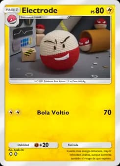 Electrode card in Spanish