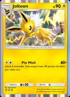 Jolteon card in Spanish