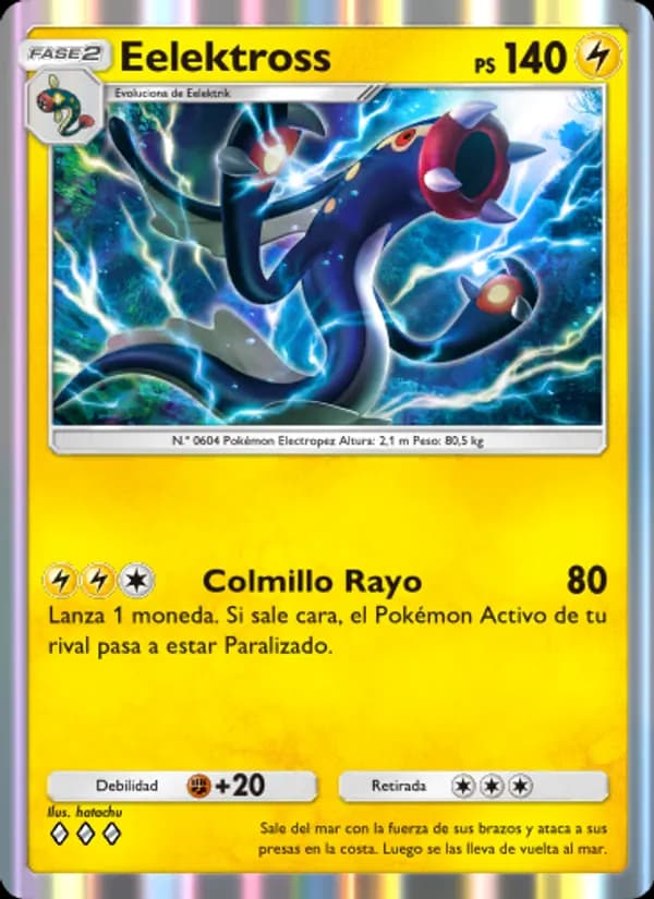 Eelektross card in Spanish