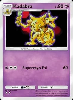Kadabra card in Spanish