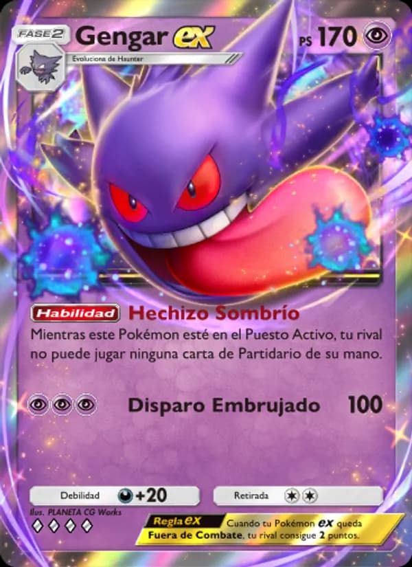 Gengar ex card in Spanish