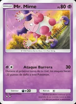 Mr. Mime card in Spanish