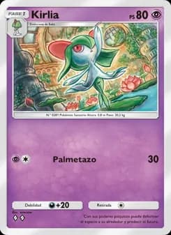 Kirlia card in Spanish