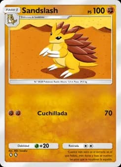Sandslash card in Spanish