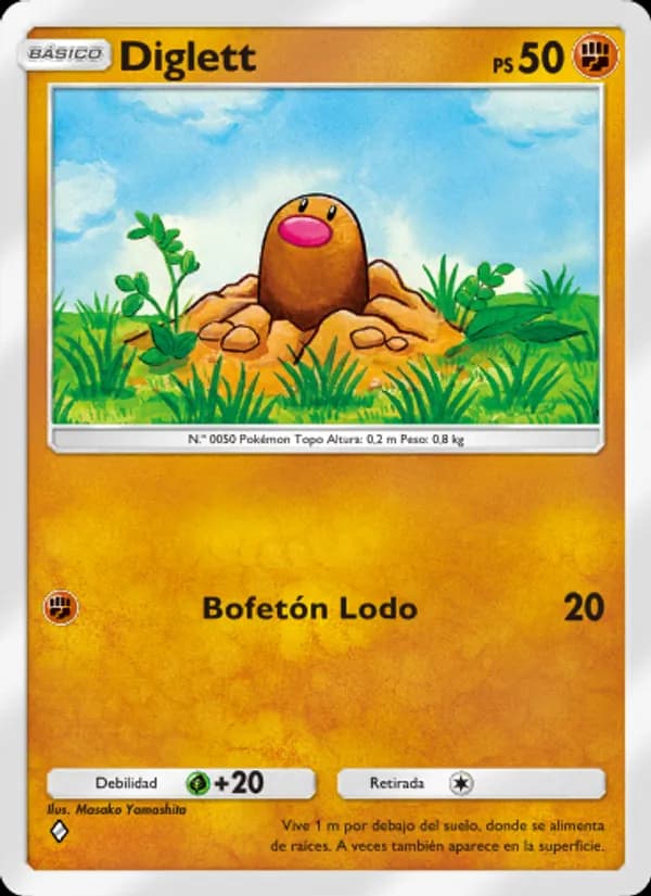 Diglett card in Spanish
