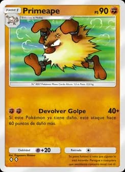 Primeape card in Spanish