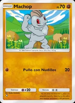 Machop card in Spanish
