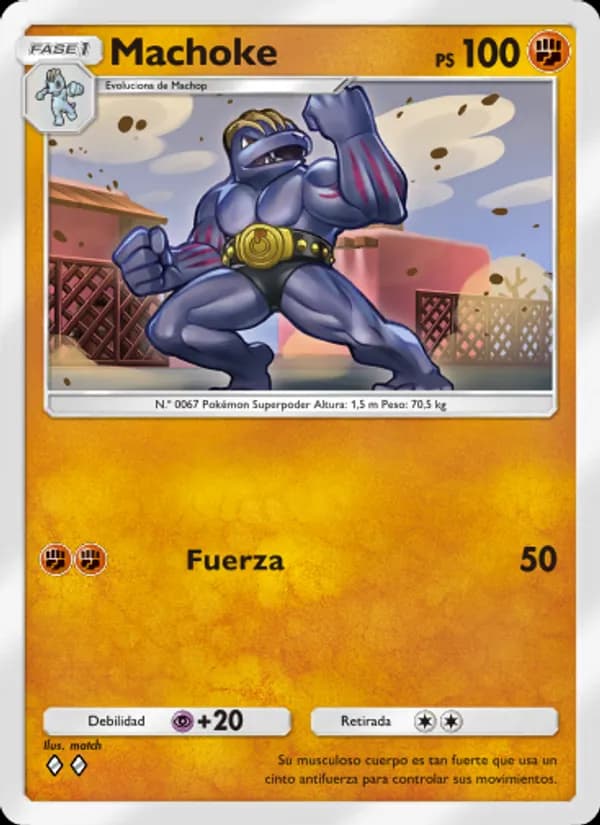 Machoke card in Spanish