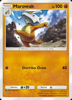 Marowak card in Spanish